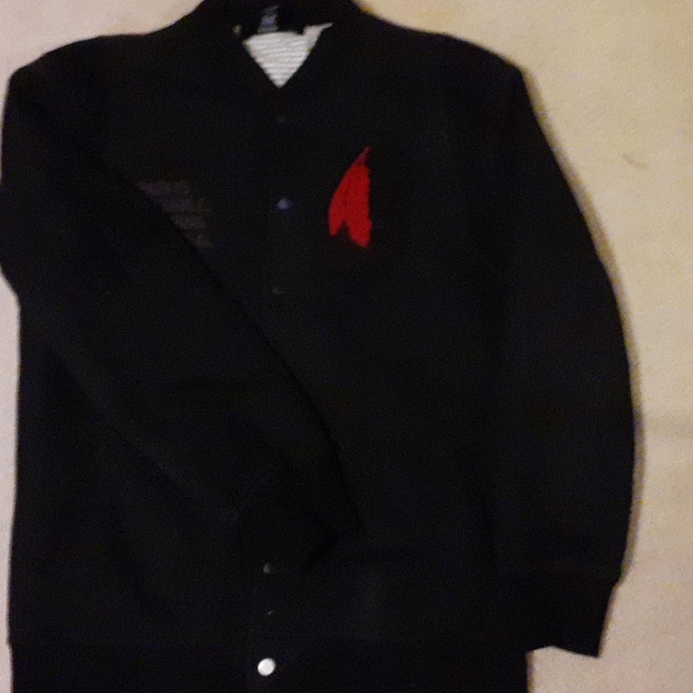 Mens XL black scale varsity jacket